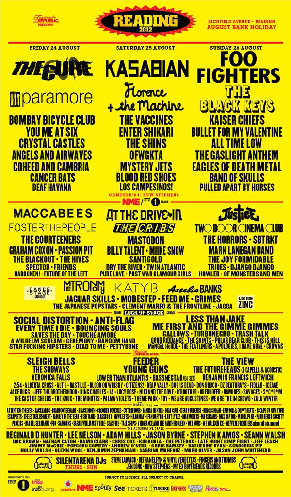 Reading Festival 2012 tickets